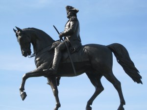 George at the entrance of the park