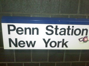 NY Penn Station Sign